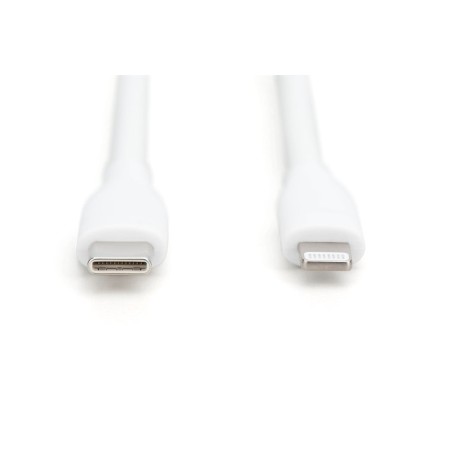 Cable  digitus usb 2.0 typ c -lightning silikon m m 2m blanco