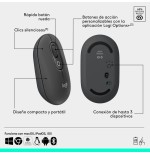 Raton inalambrico logitech pop mouse grafito 910-007412