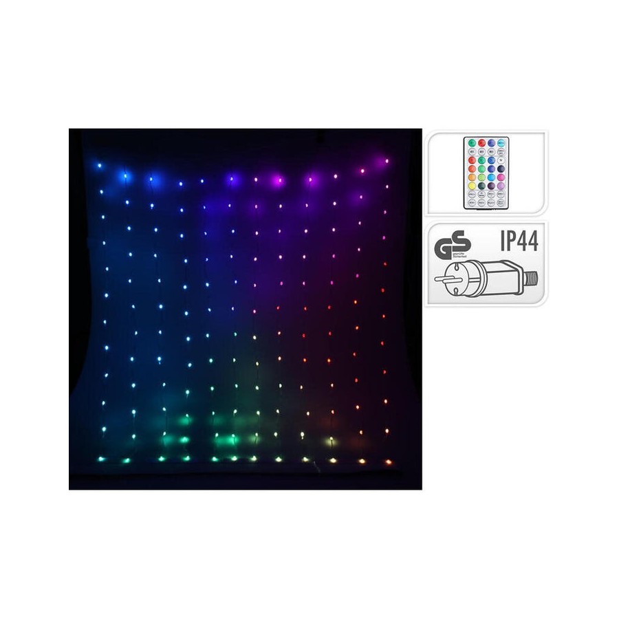 Cortina de leds, rgb, 400led, 220v, con mando a distancia.
