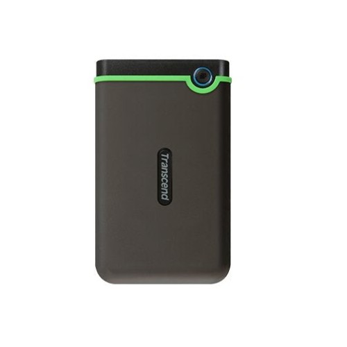 Disco externo hdd transcend storejet 25m3 1000 gb verde, gris