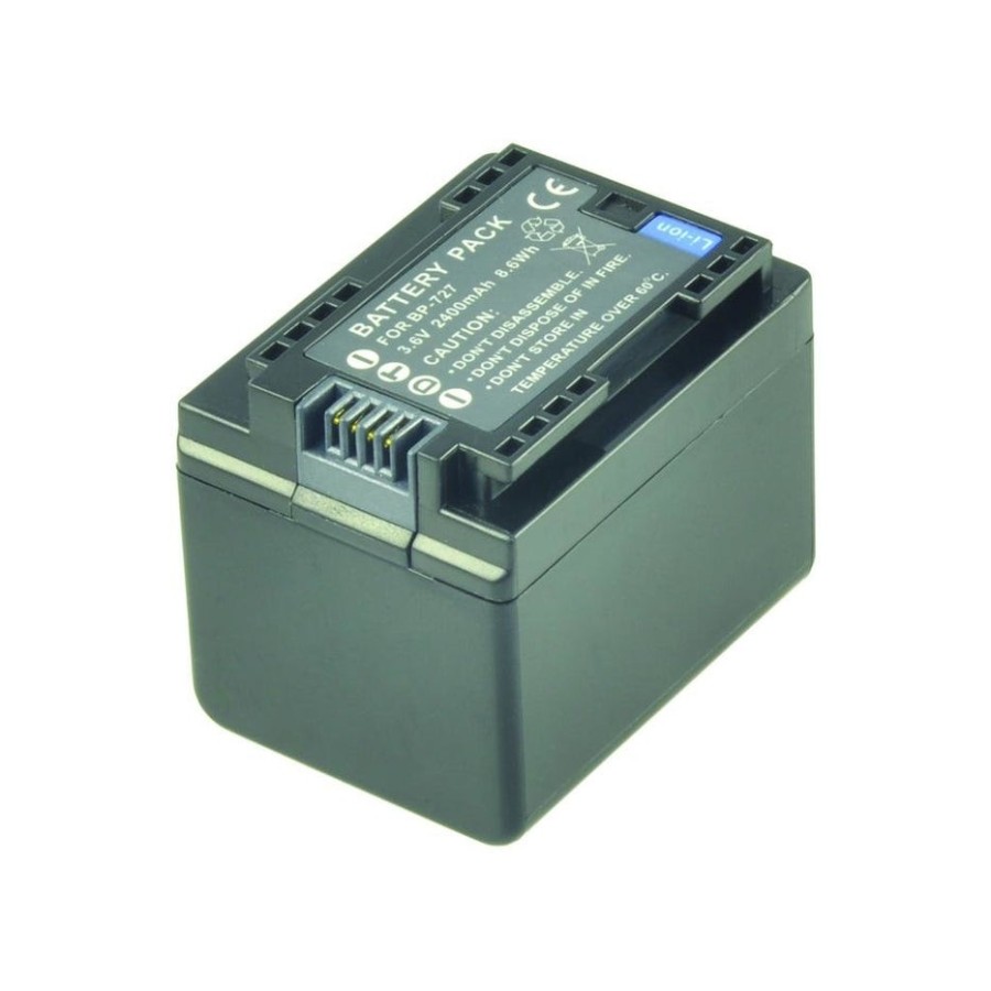 2-power camcorder batería 3.6v 2400mah para replaces canon bp-727 vbi9934c