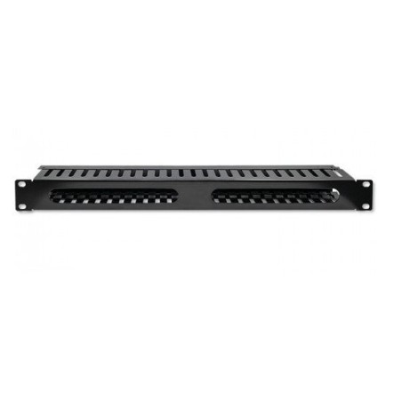 Qoltec 54514 cable organizer for 19inches racks 24 ports 1u