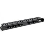 Qoltec 54514 cable organizer for 19inches racks 24 ports 1u