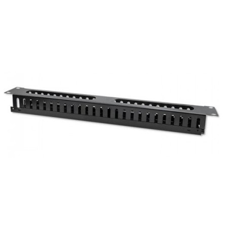 Qoltec 54514 cable organizer for 19inches racks 24 ports 1u