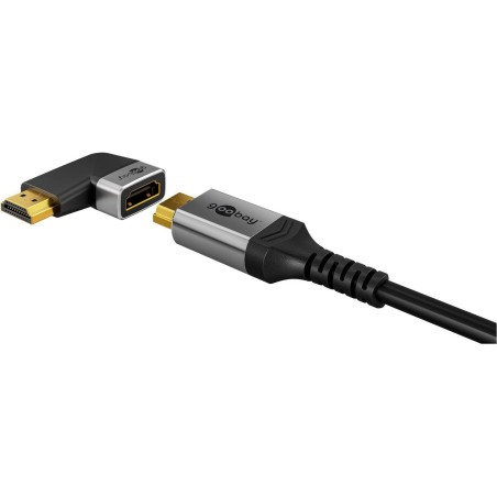 Goobay 72012 adaptador de cable de vídeo hdmi tipo a (estándar) negro, plata