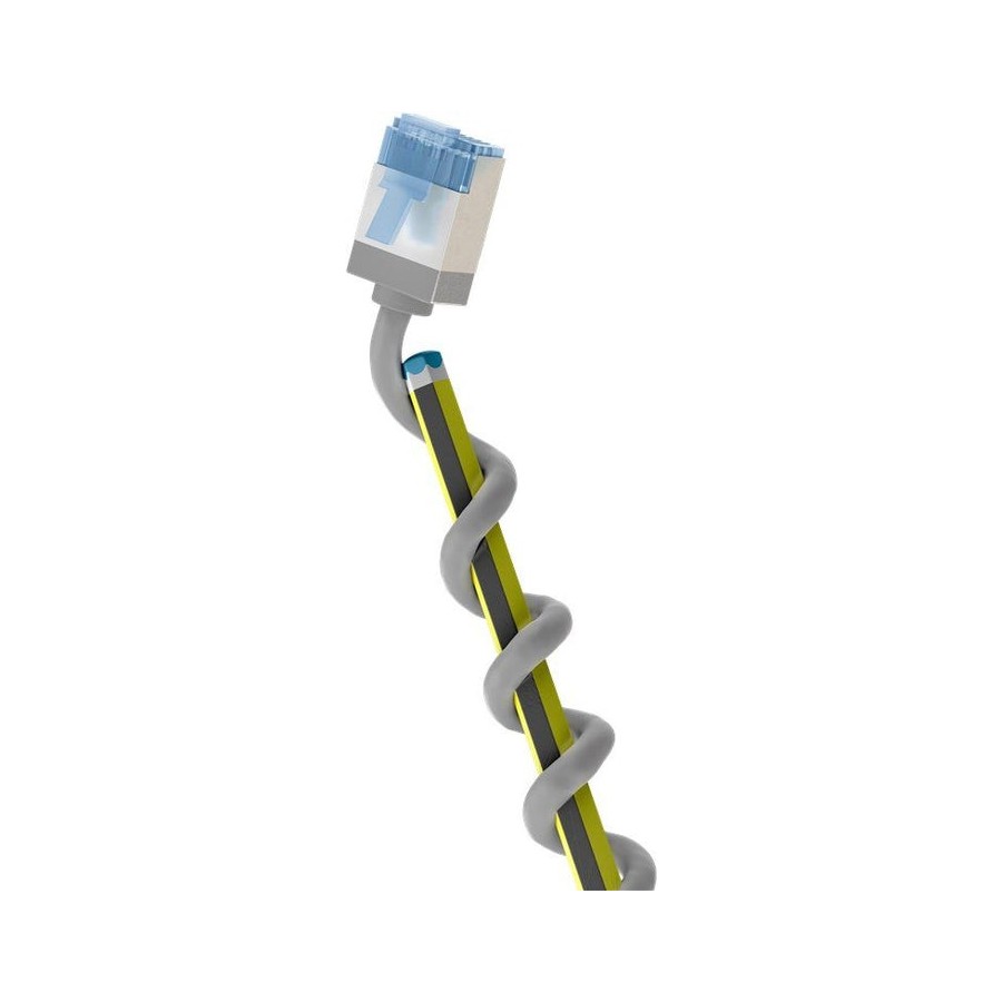 Goobay 74304 ultra-flexible cat 6a patch cable, slim, u utp, 0.15 m, grey
