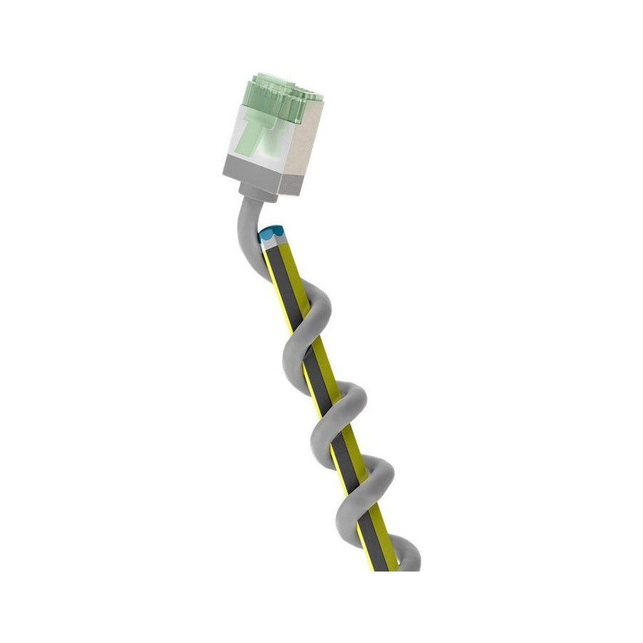 Goobay 74343 ultra-flexible cat 8.1 patch cable, slim, u ftp, 0.15 m, grey