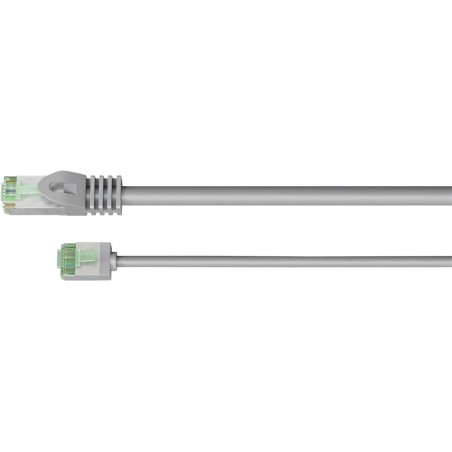 Goobay 74343 ultra-flexible cat 8.1 patch cable, slim, u ftp, 0.15 m, grey