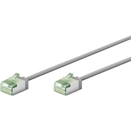 Goobay 74343 ultra-flexible cat 8.1 patch cable, slim, u ftp, 0.15 m, grey