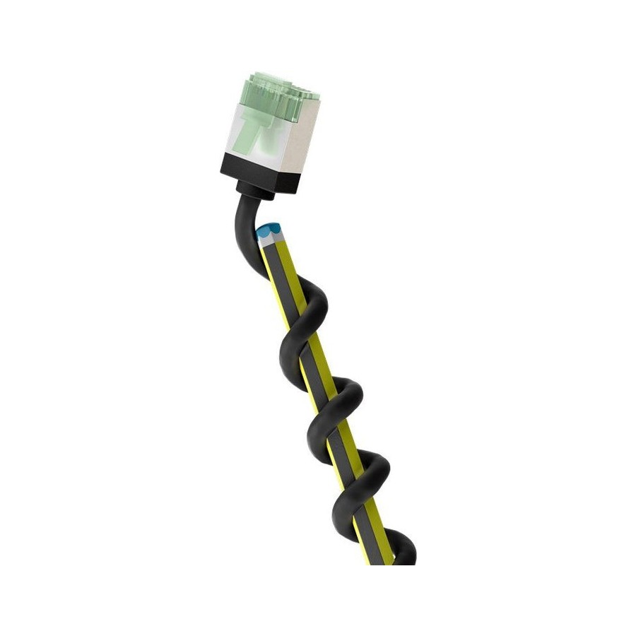 Goobay 74350 ultra-flexible cat 8.1 patch cable, slim, u ftp, 0.15 m, black