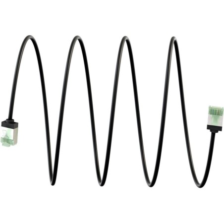 Goobay 74350 ultra-flexible cat 8.1 patch cable, slim, u ftp, 0.15 m, black