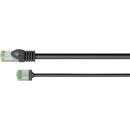 Goobay 74350 ultra-flexible cat 8.1 patch cable, slim, u ftp, 0.15 m, black