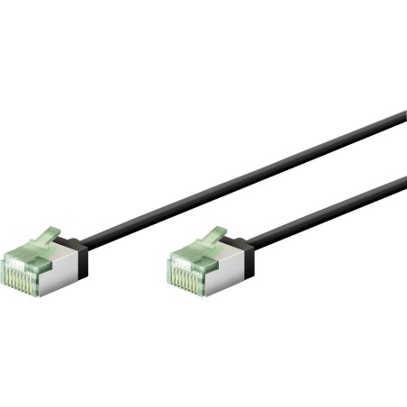 Goobay 74350 ultra-flexible cat 8.1 patch cable, slim, u ftp, 0.15 m, black