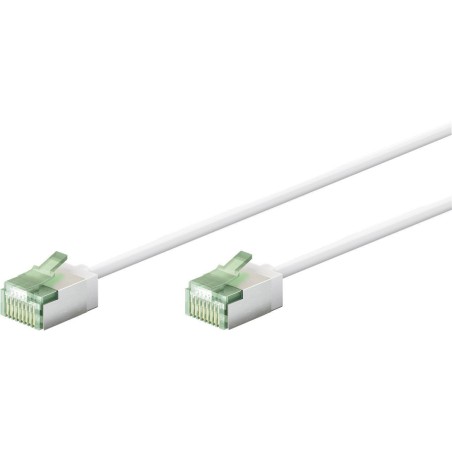 Cable goobay 74357 ultra-flexible cat 8.1 patch  slim, u ftp, 0.15 m, white