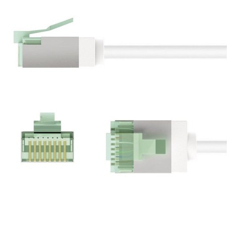 Cable goobay 74357 ultra-flexible cat 8.1 patch  slim, u ftp, 0.15 m, white