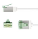 Cable goobay 74357 ultra-flexible cat 8.1 patch  slim, u ftp, 0.15 m, white