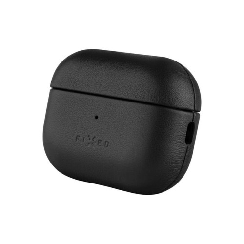 Funda fija de piel con soporte magsafe para apple airpods pro 2 pro 2 (usb-c), negra