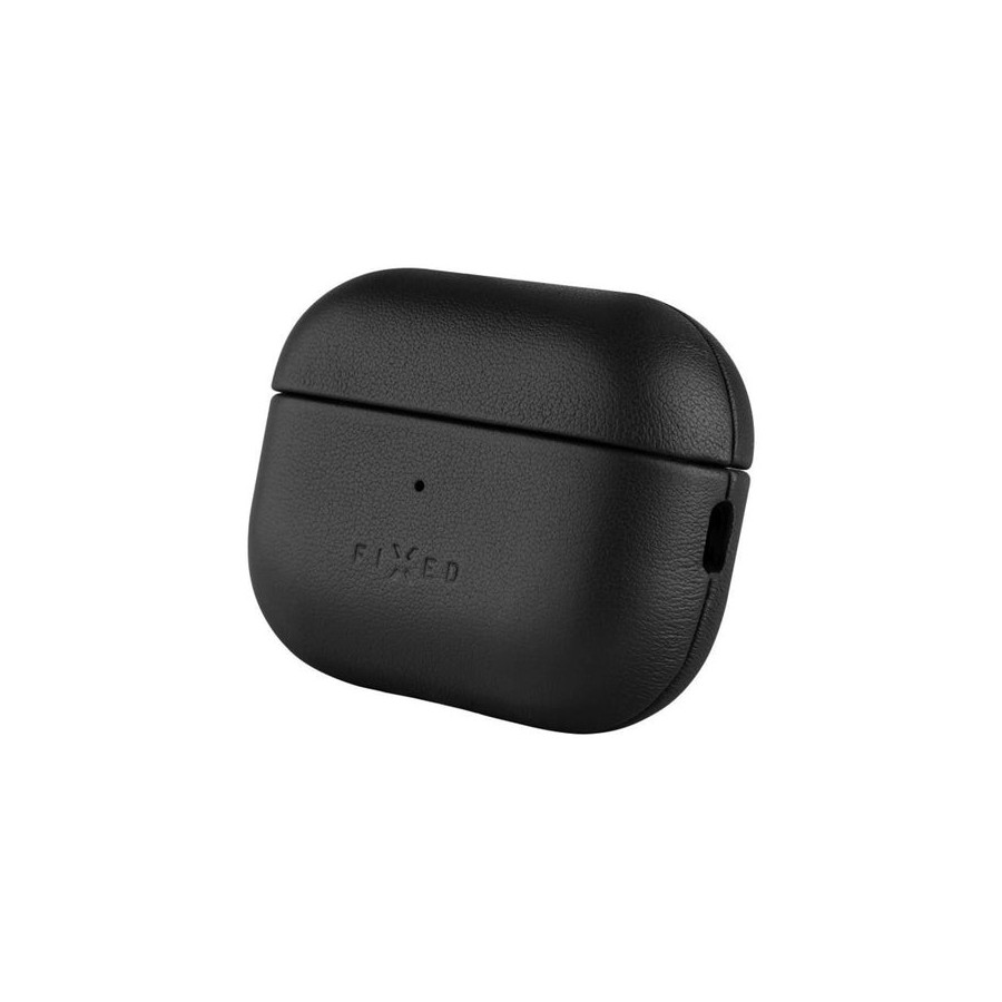 Funda fija de piel con soporte magsafe para apple airpods pro 2 pro 2 (usb-c), negra