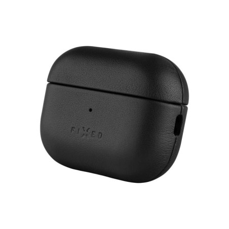 Funda fija de piel con soporte magsafe para apple airpods pro 2 pro 2 (usb-c), negra