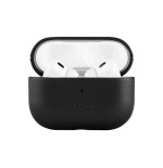 Funda fija de piel con soporte magsafe para apple airpods pro 2 pro 2 (usb-c), negra