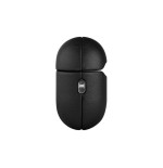 Funda fija de piel con soporte magsafe para apple airpods pro 2 pro 2 (usb-c), negra