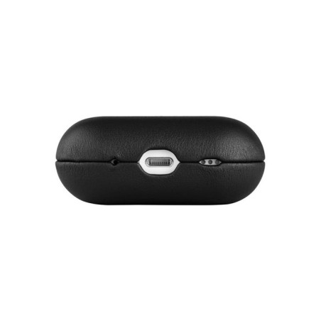 Funda fija de piel con soporte magsafe para apple airpods pro 2 pro 2 (usb-c), negra