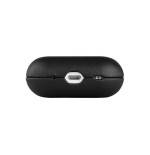 Funda fija de piel con soporte magsafe para apple airpods pro 2 pro 2 (usb-c), negra