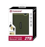 Disco externo hdd transcend storejet 25m3g 2000 gb verde