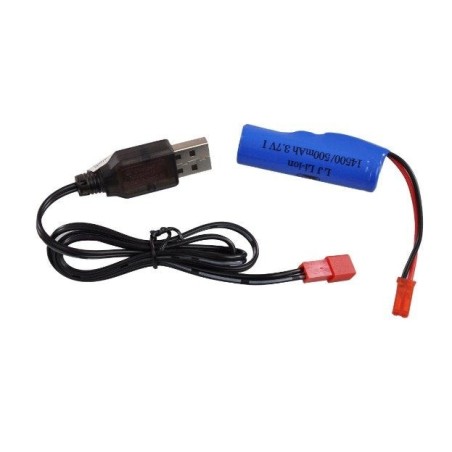 Amewi rc traktor con kipphänger liion 500mah blanco 6+