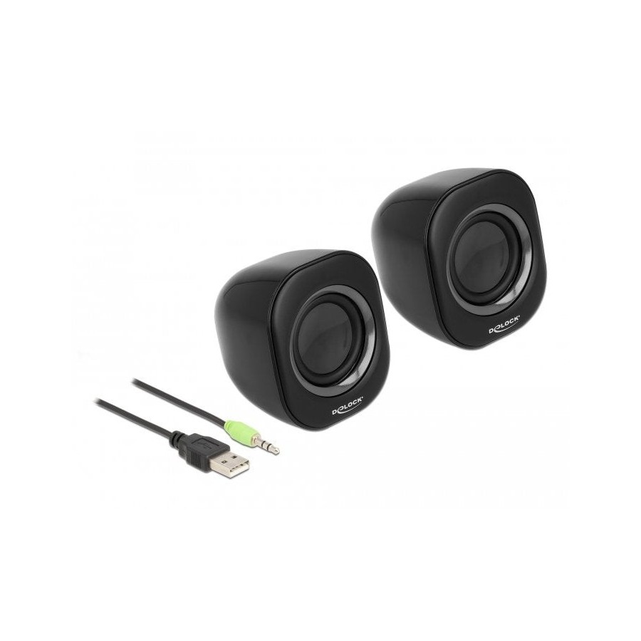 Altavoz  delock 27002 negro, gris alámbrico 2 w