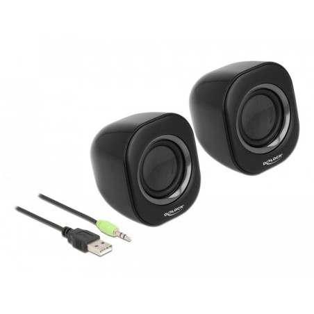Altavoz  delock 27002 negro, gris alámbrico 2 w
