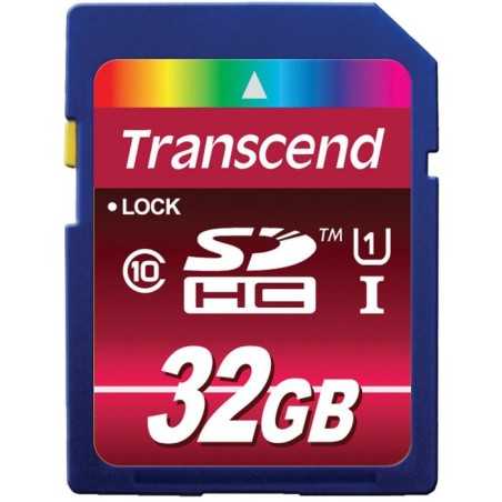 Transcend 32gb sdhc cl 10 uhs-1 memoria flash clase 10 mlc