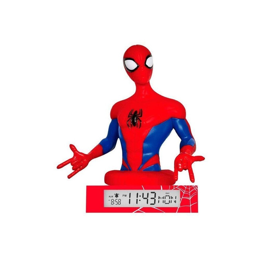 Lampara 3d con despertador spiderman marvel