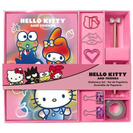 Set papeleria cuaderno + accesorios hello kitty