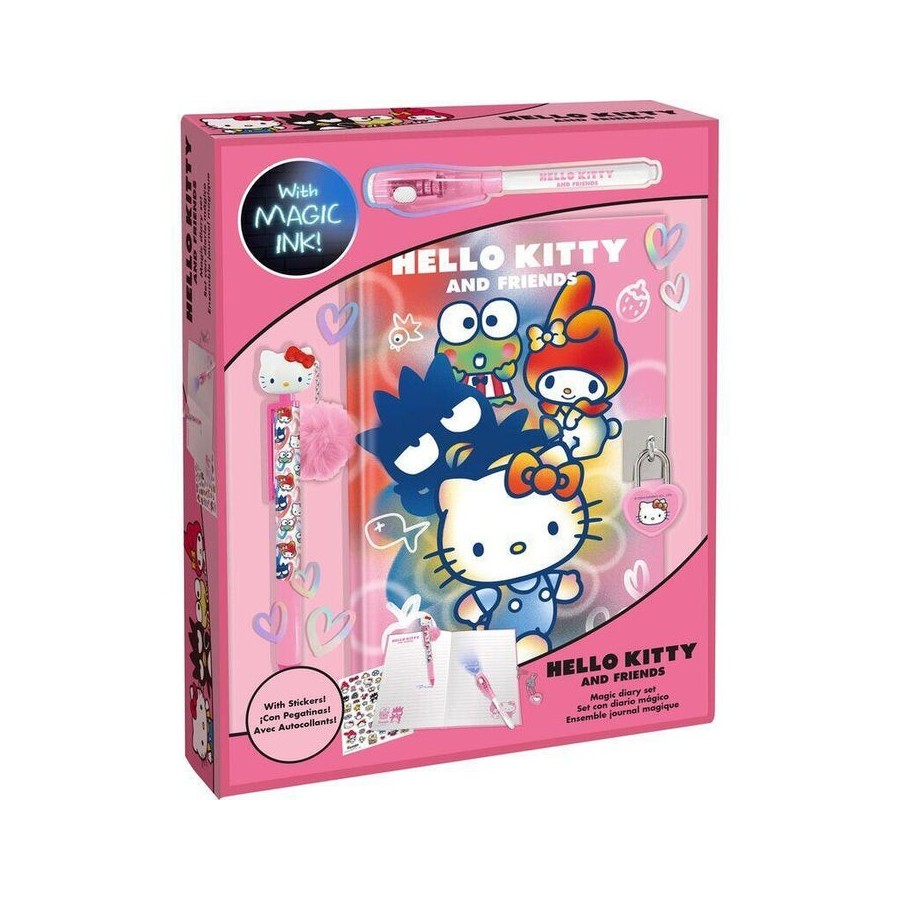 Diario + boligrafo magico + boligrafo topper hello kitty