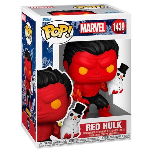 Figura pop marvel red hulk with snowman