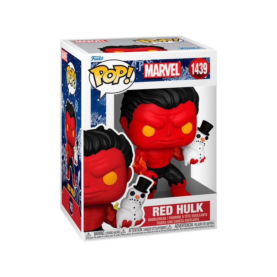 Figura pop marvel red hulk with snowman