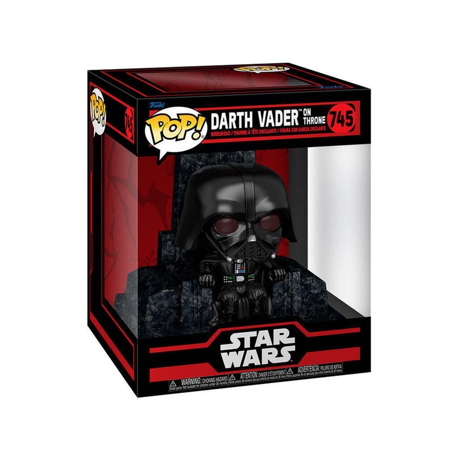 Figura pop deluxe star wars darth vader on throne