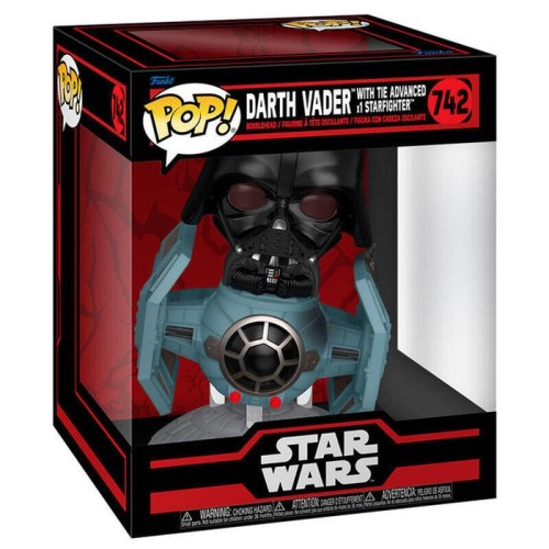 Figura pop rides deluxe star wars darth vader with tie advanced starfighter