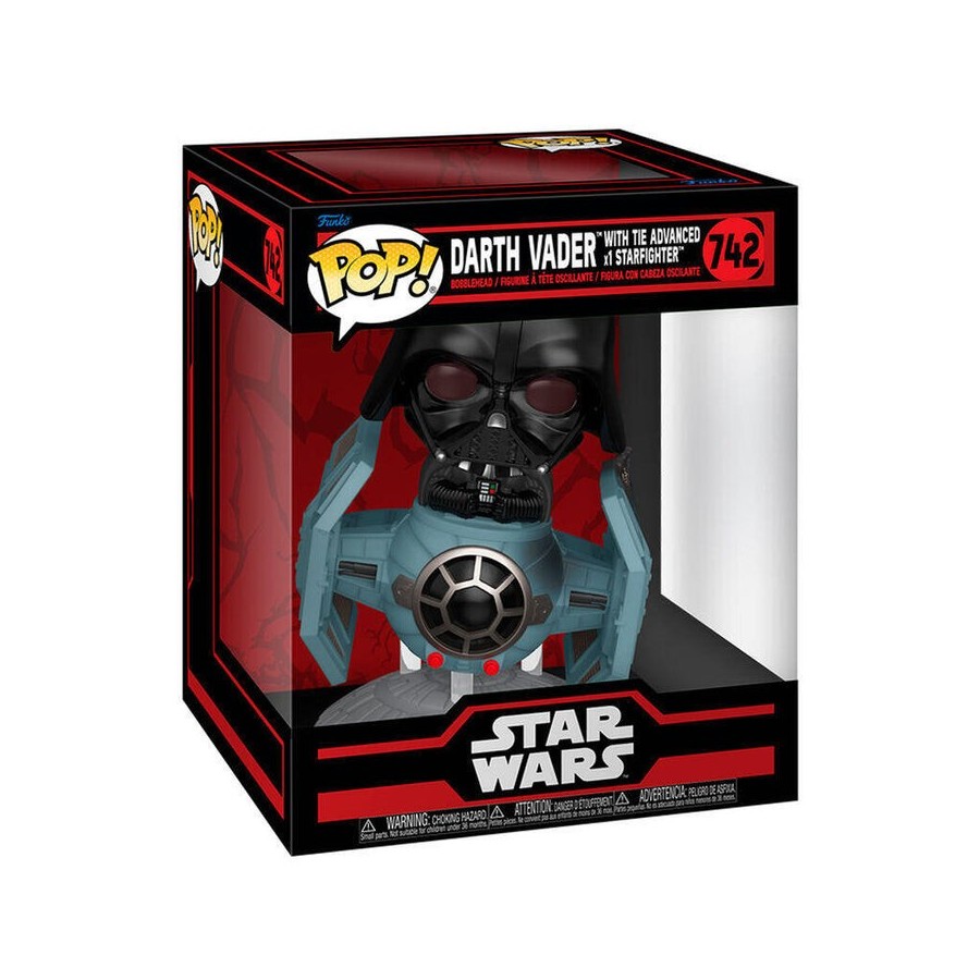 Figura pop rides deluxe star wars darth vader with tie advanced starfighter