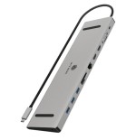 Icy box ib-dk2106a-cpd docking station usb-c 3.0 3x usb-a 3.0 2x hdmi vga lan klinke microsd/sd