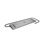 Icy box ib-dk2106a-cpd docking station usb-c 3.0 3x usb-a 3.0 2x hdmi vga lan klinke microsd/sd