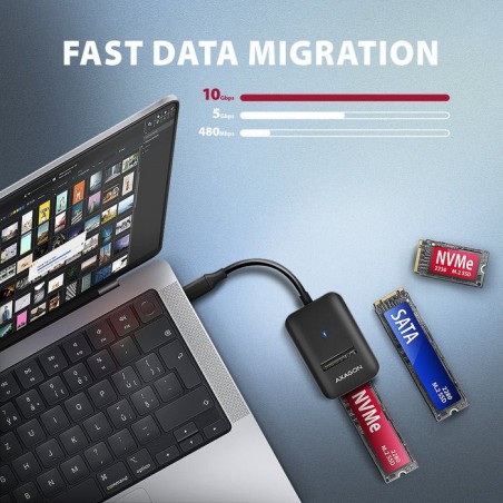 Adm2-cm usb-c adapter   gen 2 m.2 nvme/sata ssd