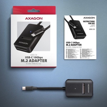 Adm2-cm usb-c adapter   gen 2 m.2 nvme/sata ssd