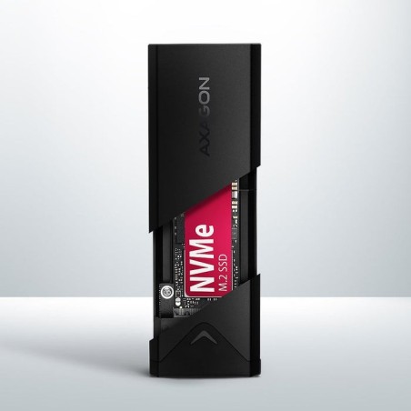Axagon eem2-ub2 caja externa de aluminio, usb-c 3.2 gen 2 - ssd m.2 nvme, negro