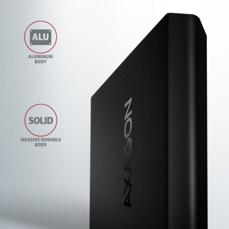 Axagon eem2-ub2 caja externa de aluminio, usb-c 3.2 gen 2 - ssd m.2 nvme, negro
