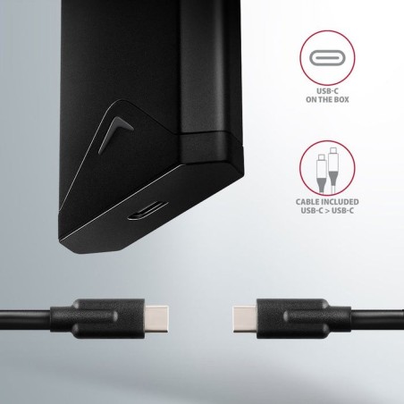 Axagon eem2-ub2 caja externa de aluminio, usb-c 3.2 gen 2 - ssd m.2 nvme, negro