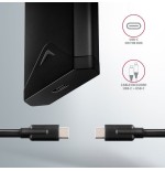 Axagon eem2-ub2 caja externa de aluminio, usb-c 3.2 gen 2 - ssd m.2 nvme, negro