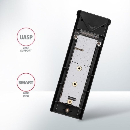 Axagon eem2-ub2 caja externa de aluminio, usb-c 3.2 gen 2 - ssd m.2 nvme, negro