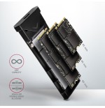Axagon eem2-ub2 caja externa de aluminio, usb-c 3.2 gen 2 - ssd m.2 nvme, negro